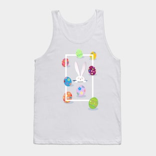 Easter Hunt Egg Easter Bunny Holiday Cute Rabbit Art Tank Top